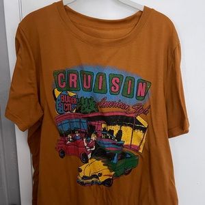rust color oversize tee